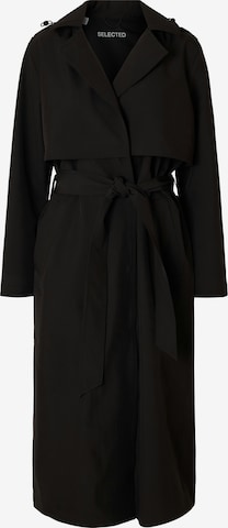 Manteau mi-saison 'SLFALINE TECH' SELECTED en noir : devant