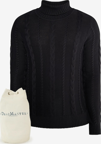 DreiMaster Vintage Pullover in Schwarz: predná strana