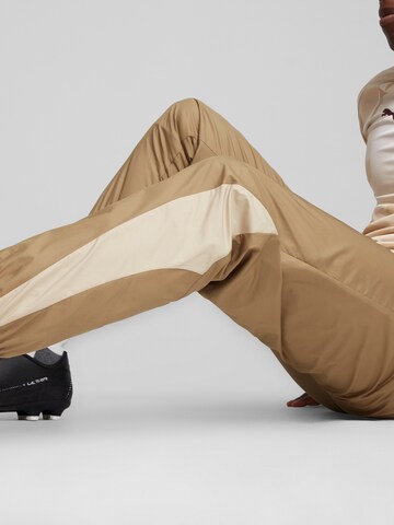 Effilé Pantalon de sport 'MCFC Prematch' PUMA en beige