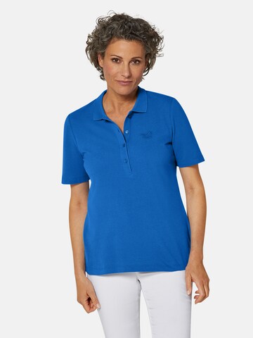 Goldner Shirt in Blau: Vorderseite