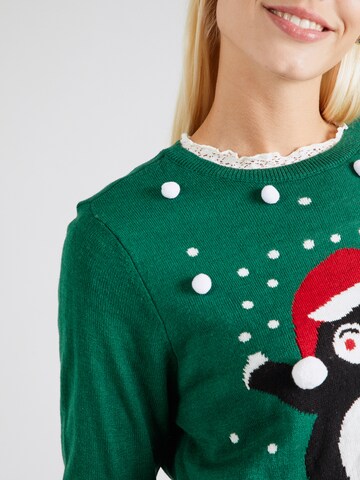 ONLY Pullover 'ONLXmas' in Grün