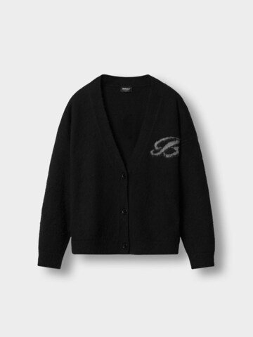 Burocs Knit Cardigan in Black: front