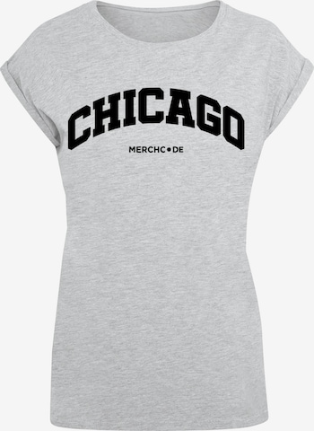 Merchcode Shirt 'Chicago' in Grijs: voorkant
