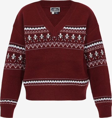 Pull-over DreiMaster Maritim en rouge : devant