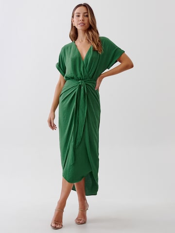 Tussah Jurk 'RAVEN DRESS' in Groen: voorkant