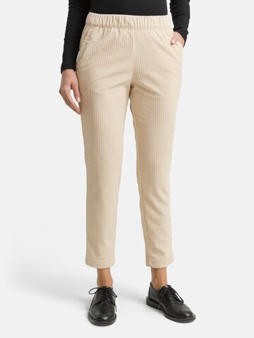 TOM TAILOR Loosefit Hose in Beige: Vorderseite