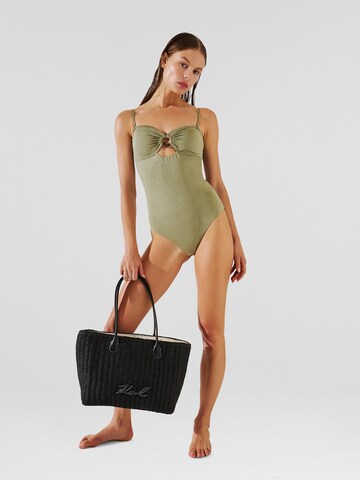 Karl Lagerfeld - Traje de baño en verde