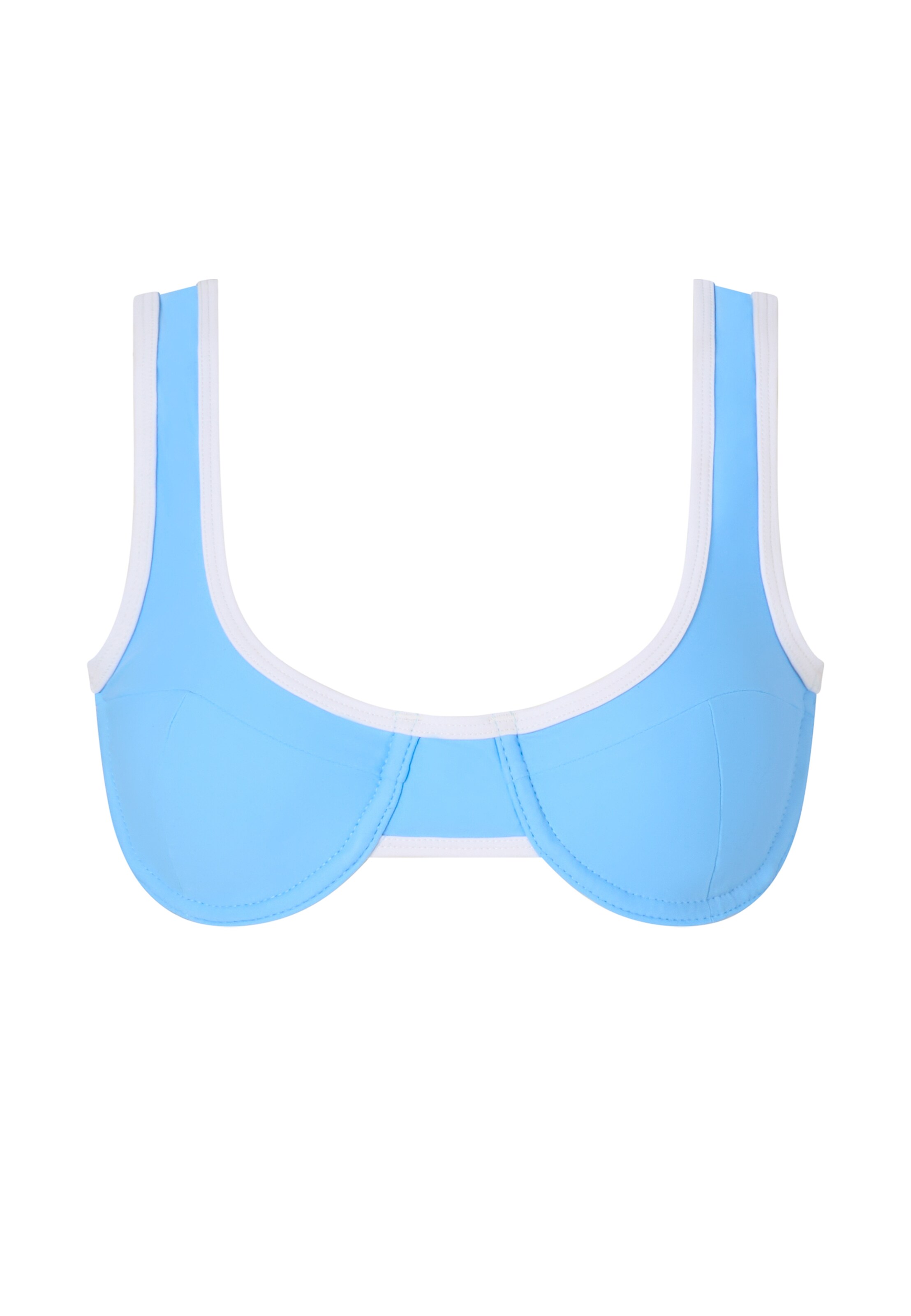 Moda Minx Triangel Bikinitop in Blau: Vorderseite