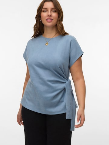 Vero Moda Curve Blouse 'VMBella' in Blauw: voorkant
