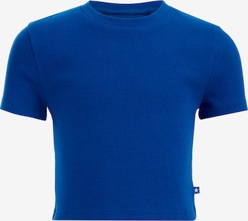 WE Fashion - Camiseta en azul: frente
