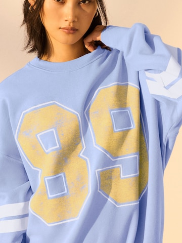 Next Sweatshirt 'Nummer 89' in Blau