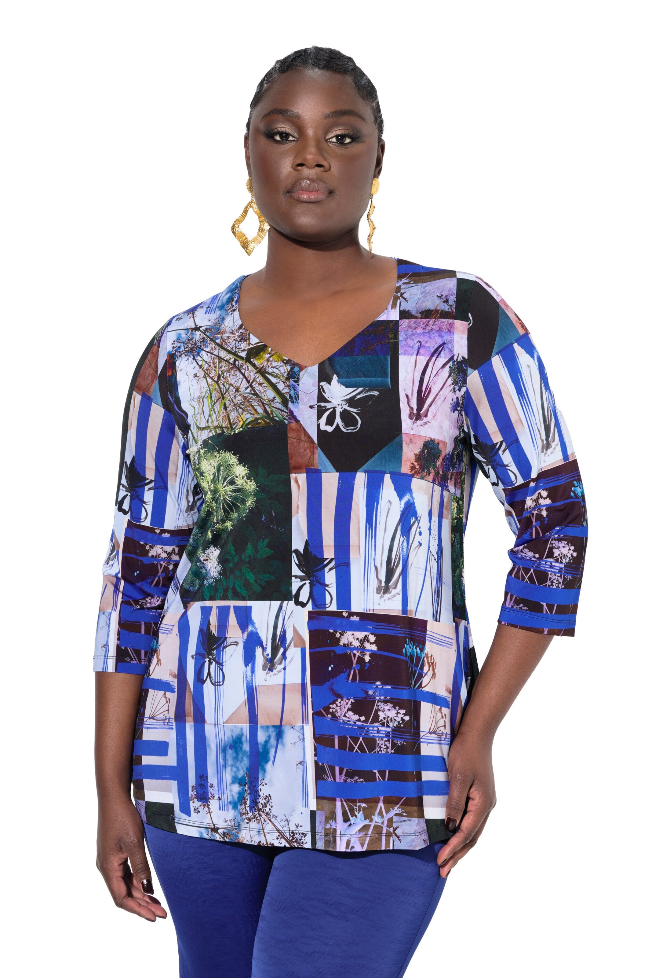 Ulla Popken Shirt in Blau: Vorderseite