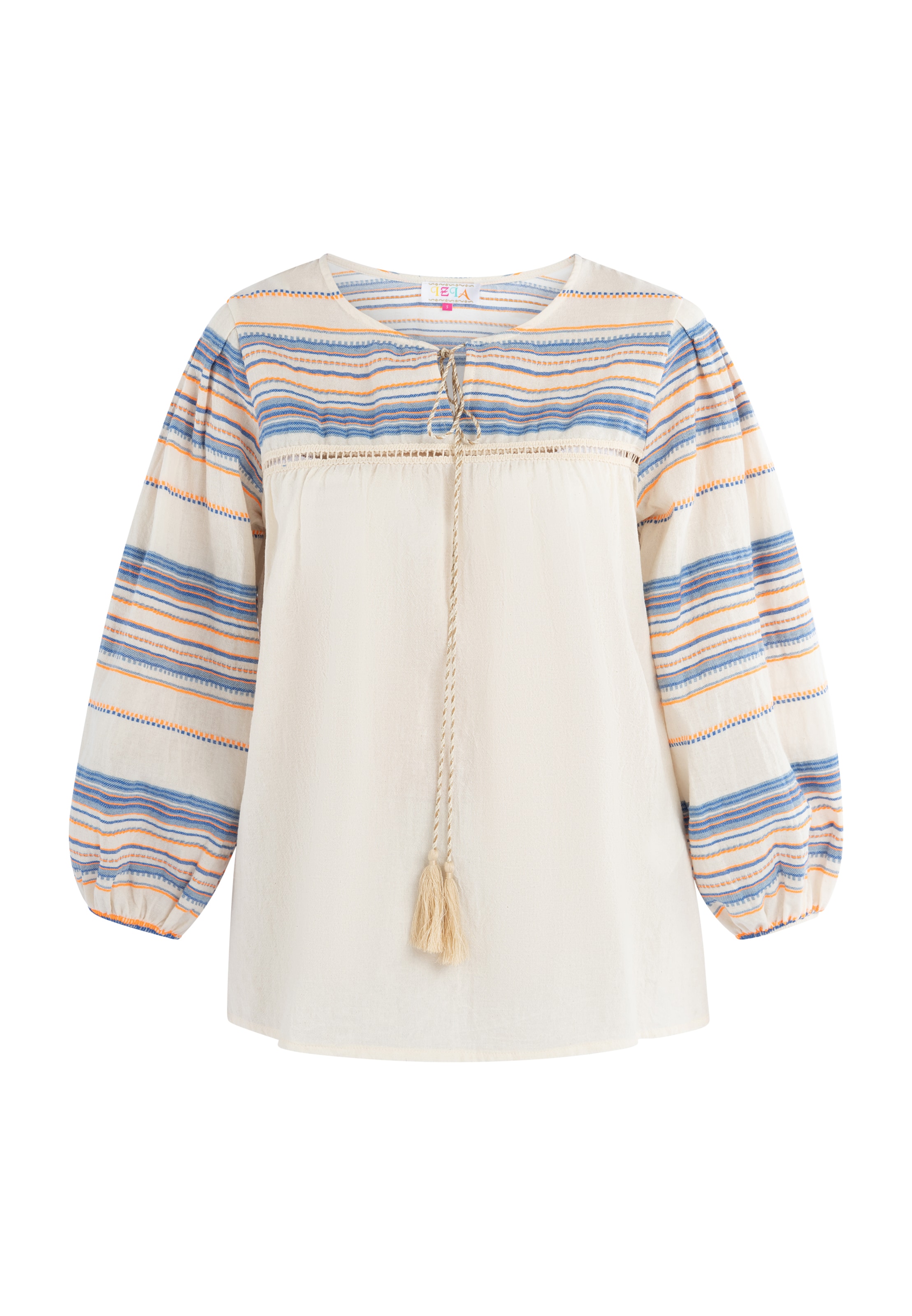 IZIA Halenka - krémová / kouřově modrá / oranžová, Produkt