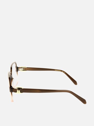 FERRAGAMO Zonnebril in Bruin