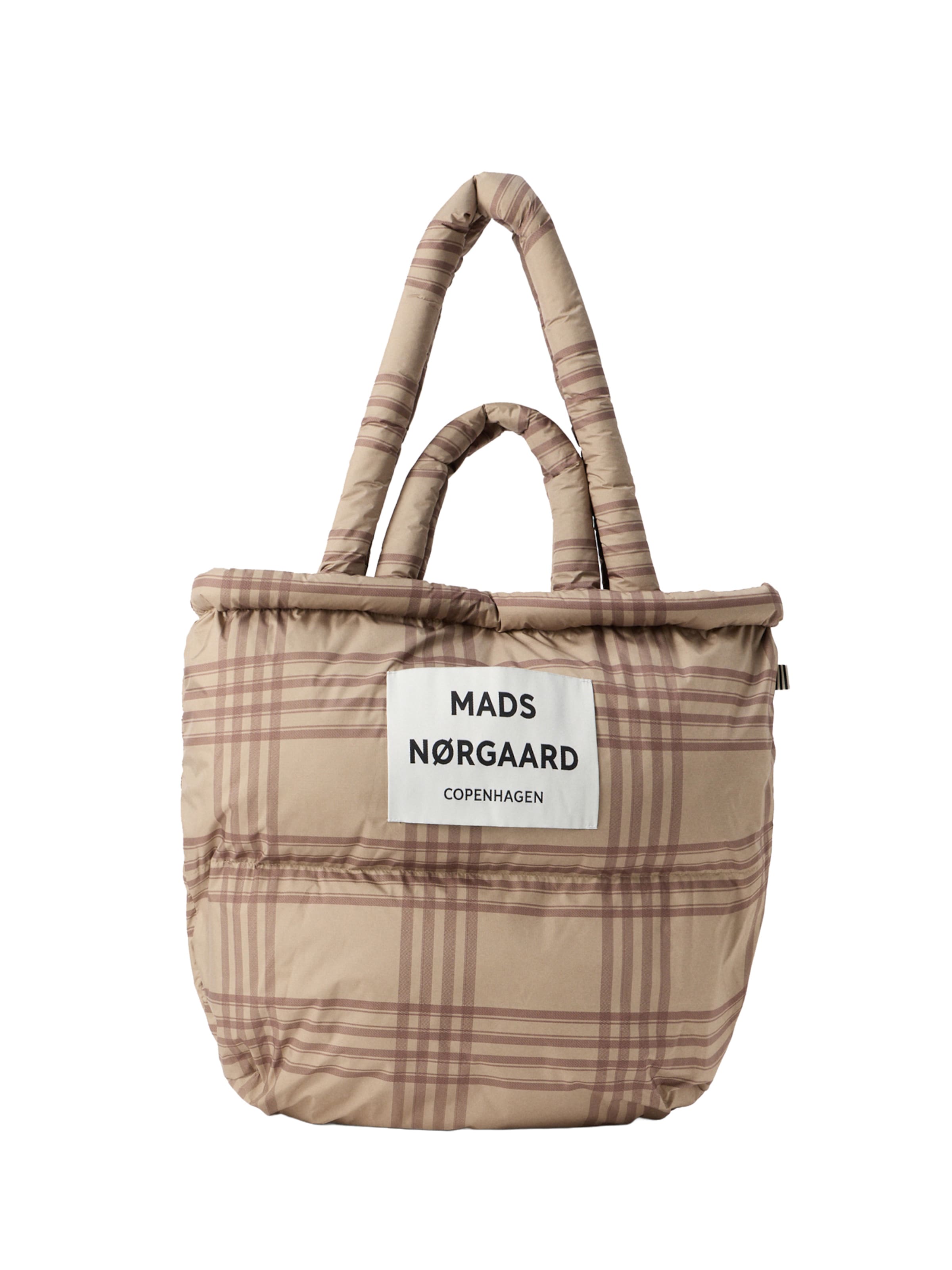 MADS NORGAARD COPENHAGEN Чанта тип "Shopper" в кафяво: отпред