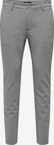 Pantalon chino 'ONSTHOR' Only & Sons en gris : devant
