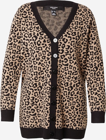 Vero Moda Curve Вязаная кофта 'VMCaria' в Бежевый: спереди