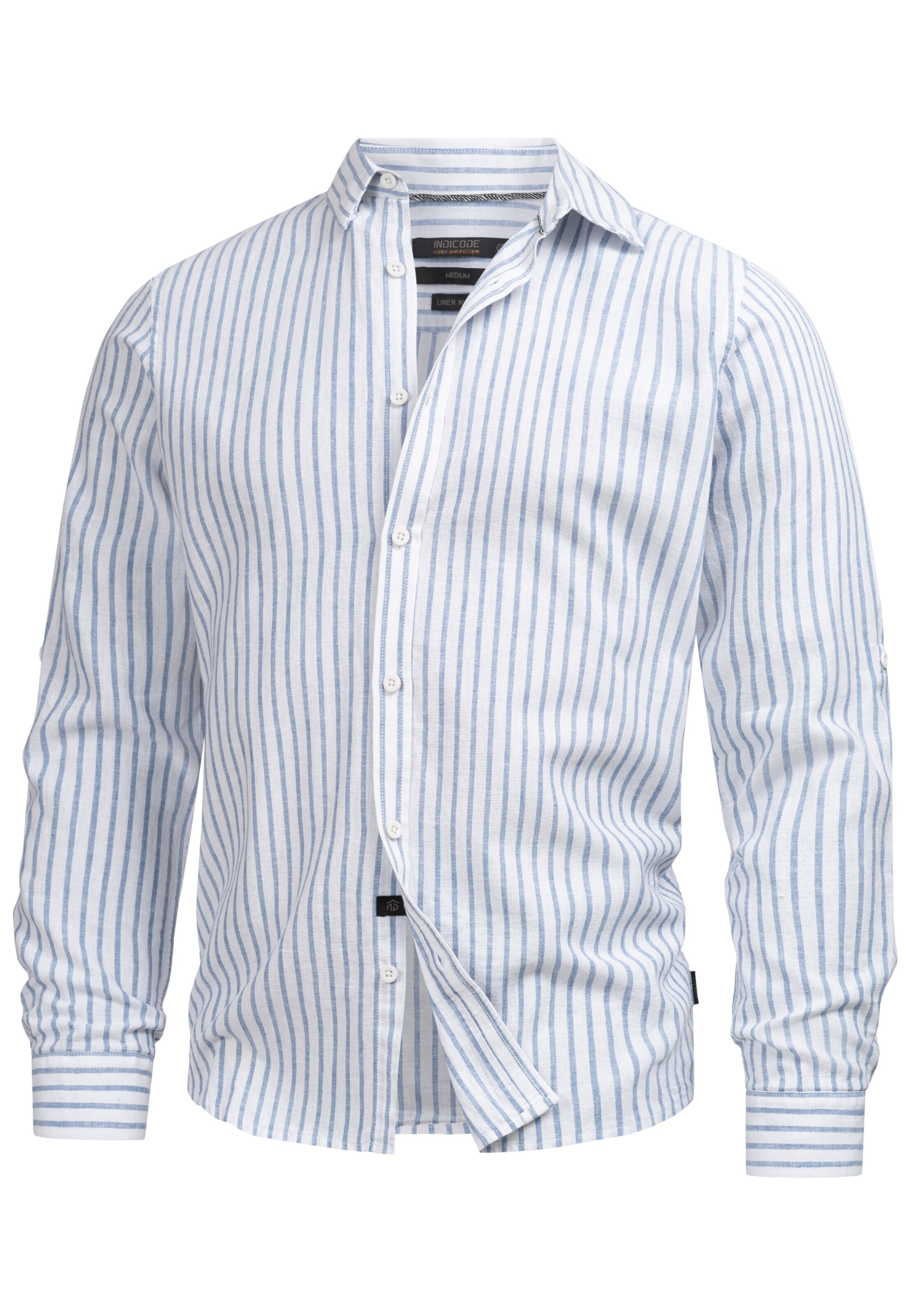 INDICODE JEANS Hemd 'Brayden' in Blau: Vorderseite