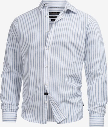 INDICODE JEANS Overhemd 'Brayden' in Blauw: voorkant