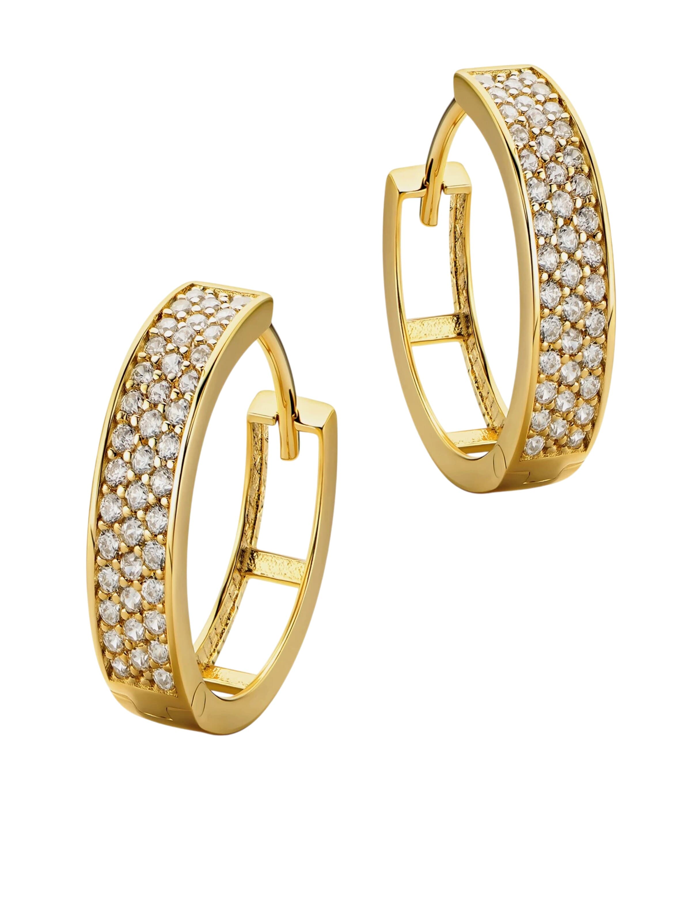 Orecchini 'Ohrringe aus 585 Gelbgold' di DIAMANT LETERNEL in giallo: frontale