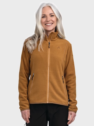 Veste en polaire fonctionnelle Schöffel en marron : devant