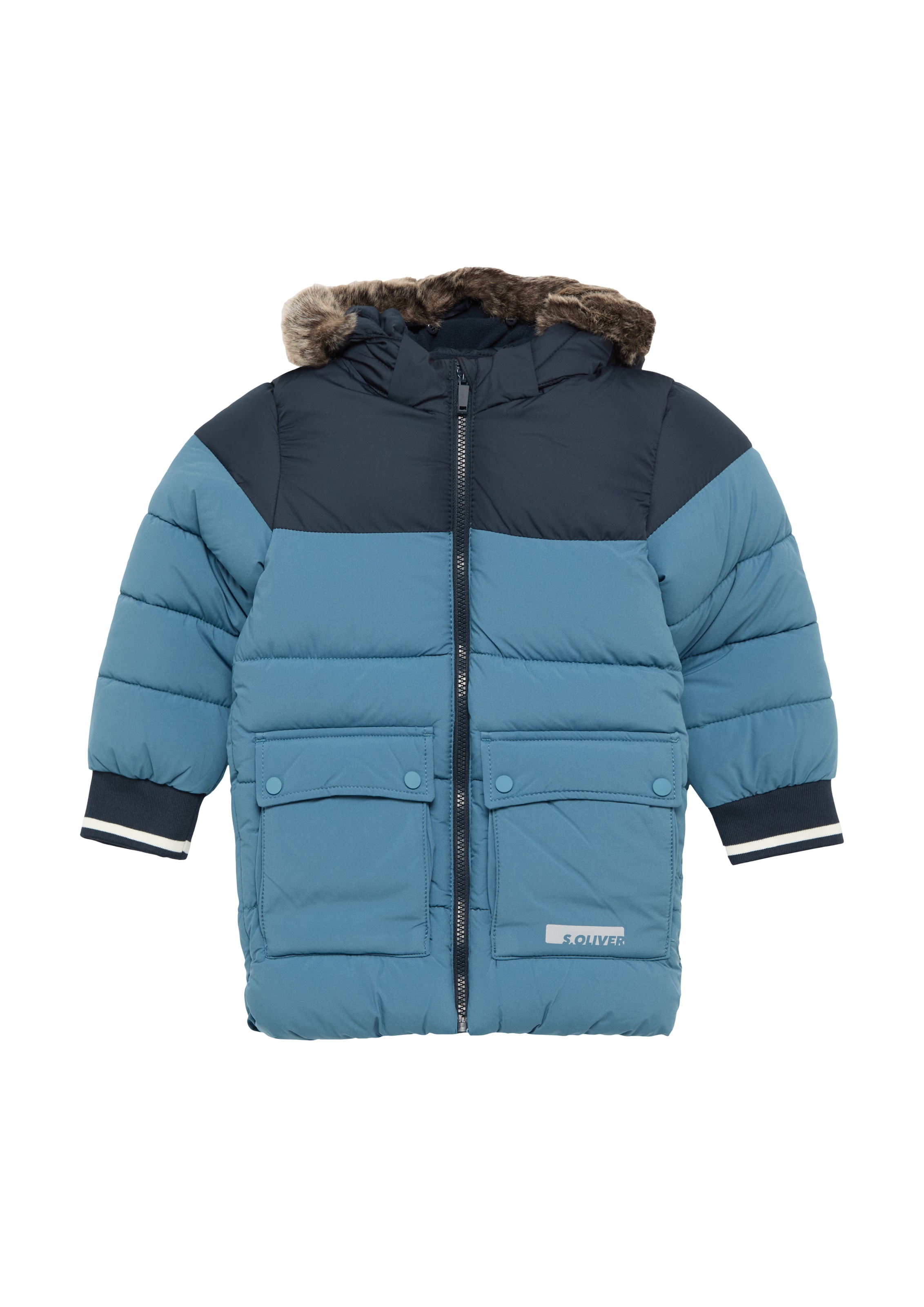 s.Oliver Winter Jacket in Blue: front