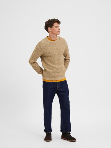 SELECTED HOMME Pullover 'Vince' in Braun