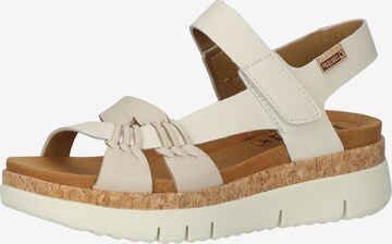 PIKOLINOS Strap Sandals in Beige: front