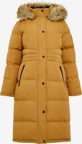 Threadbare Winter coat 'Arnie' in Yellow: front