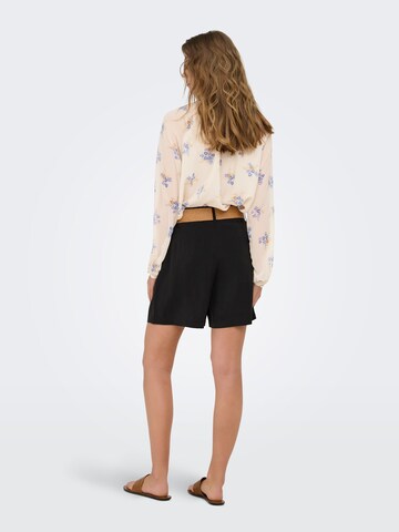 ONLY Regular Pleat-Front Pants 'ONLIbiza' in Black