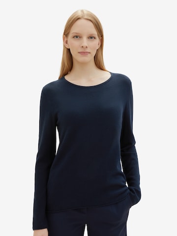 Pull-over TOM TAILOR en bleu : devant