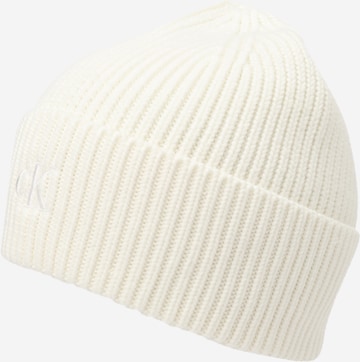 Calvin Klein Jeans Beanie in Beige: front