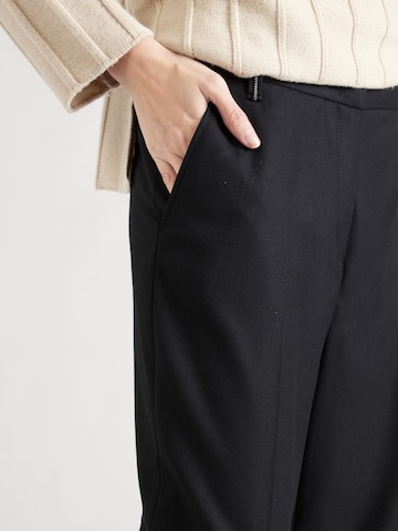 GERRY WEBER Normální Kalhoty se sklady v pase – černá