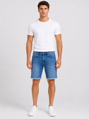 Boxeur des Rues Regular Jeans 'Herren Jeansshorts Boxeur des Rues Kenner, Regular Fit, Mittelblau, Klassischer Look' in Blauw