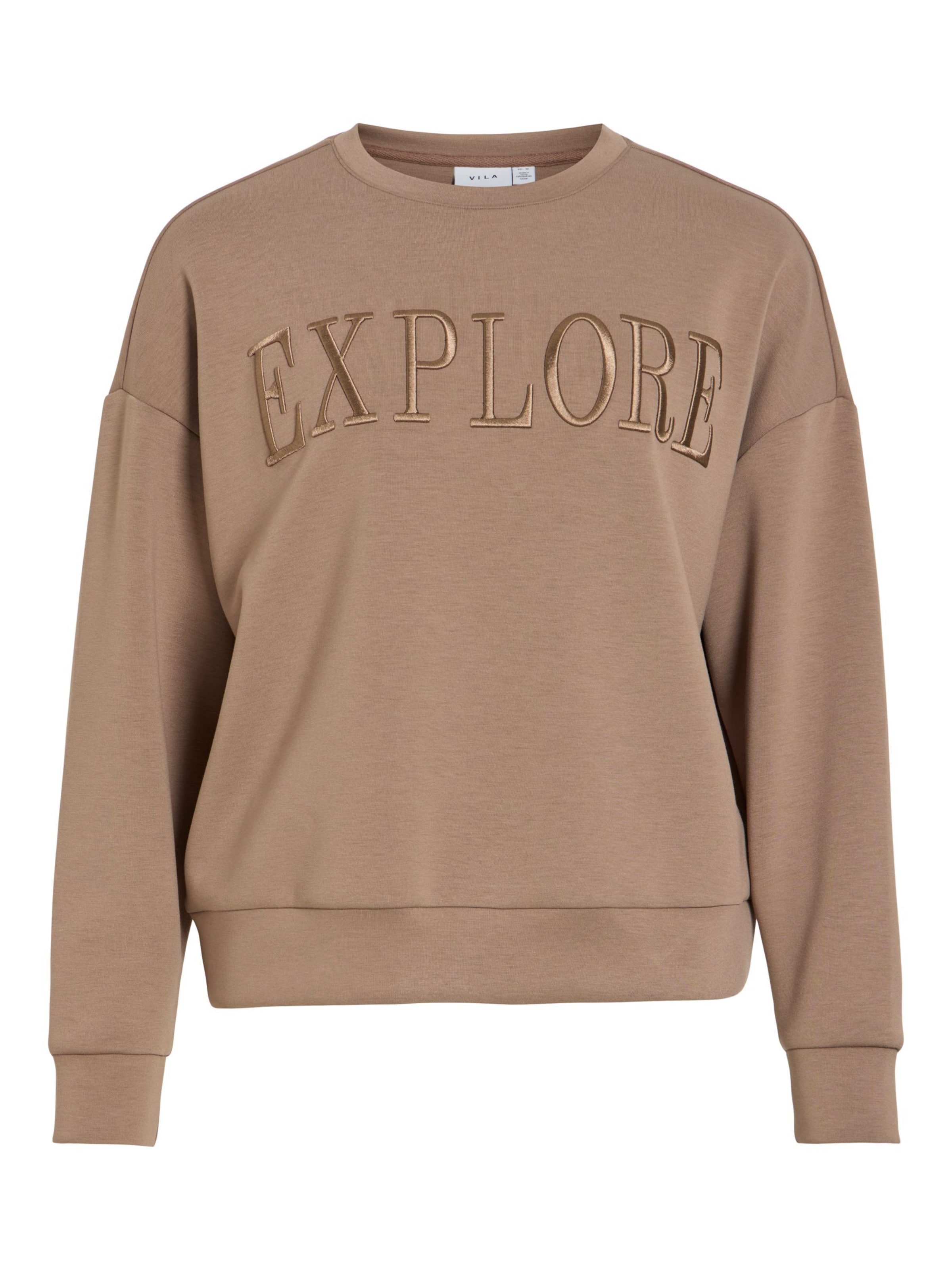 VILA Sweatshirt 'VIReflect' i brun: forside