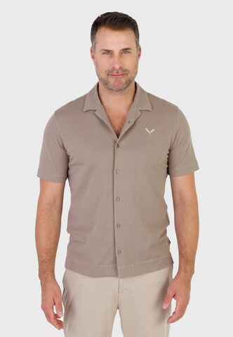 Kleinigkeit Regularny krój Koszula 'Relaxel Schulz' w kolorze szary: przód