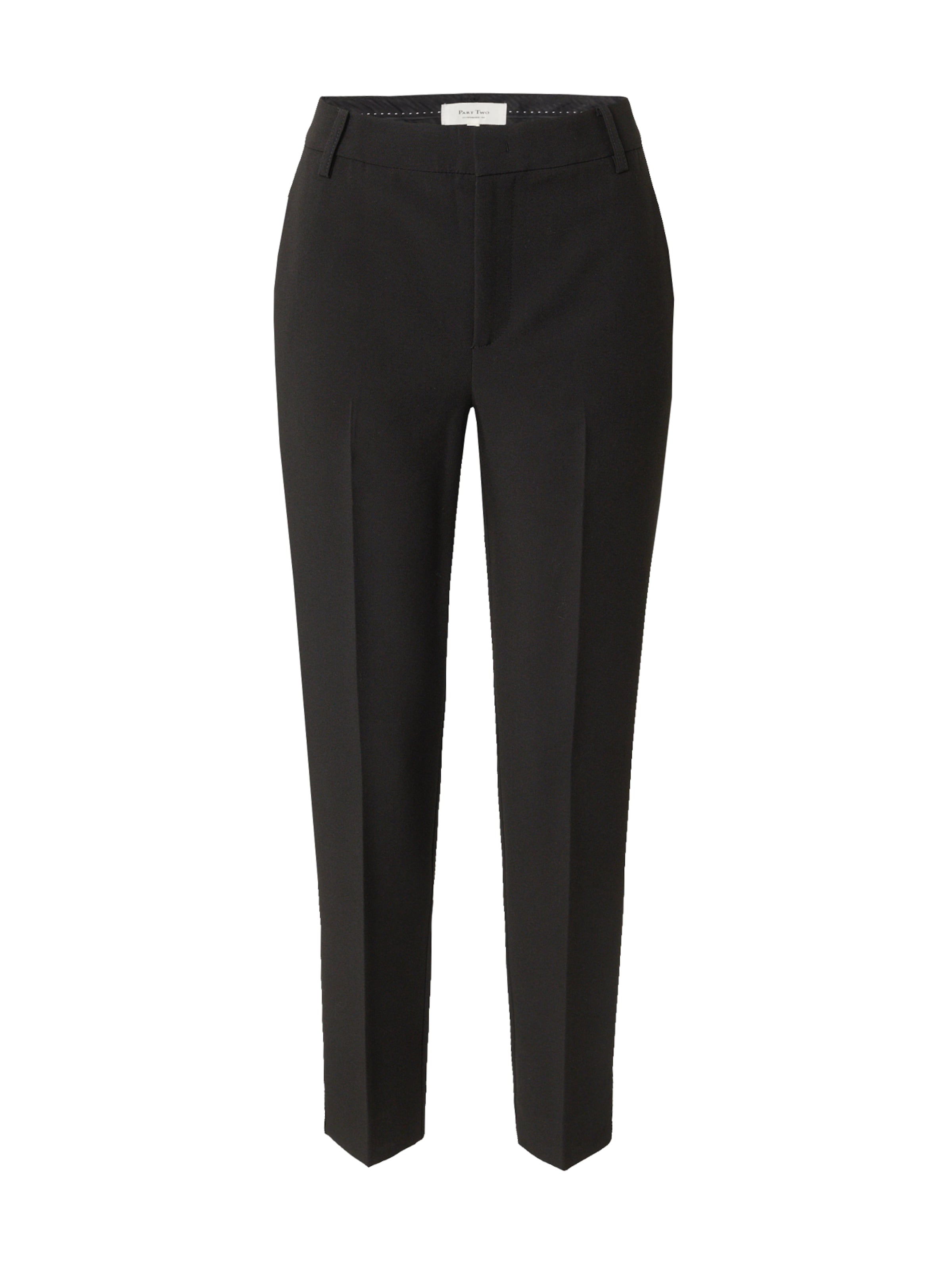 Part Two Regular Панталон с ръб 'Urbana' в черно: отпред