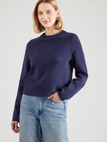 QS Sweatshirt in Blauw: voorkant