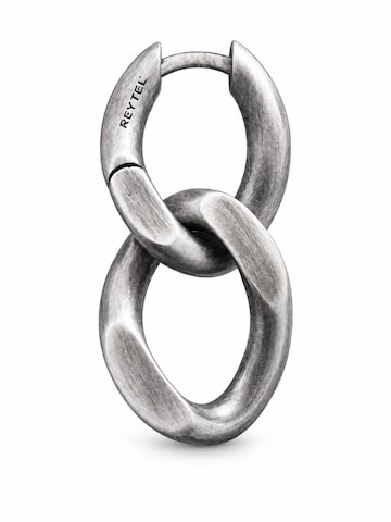 REYTEL Ohrring 'DUAL'‌‌‌‌‌‌‌‌‌‌ in Silber: Vorderseite