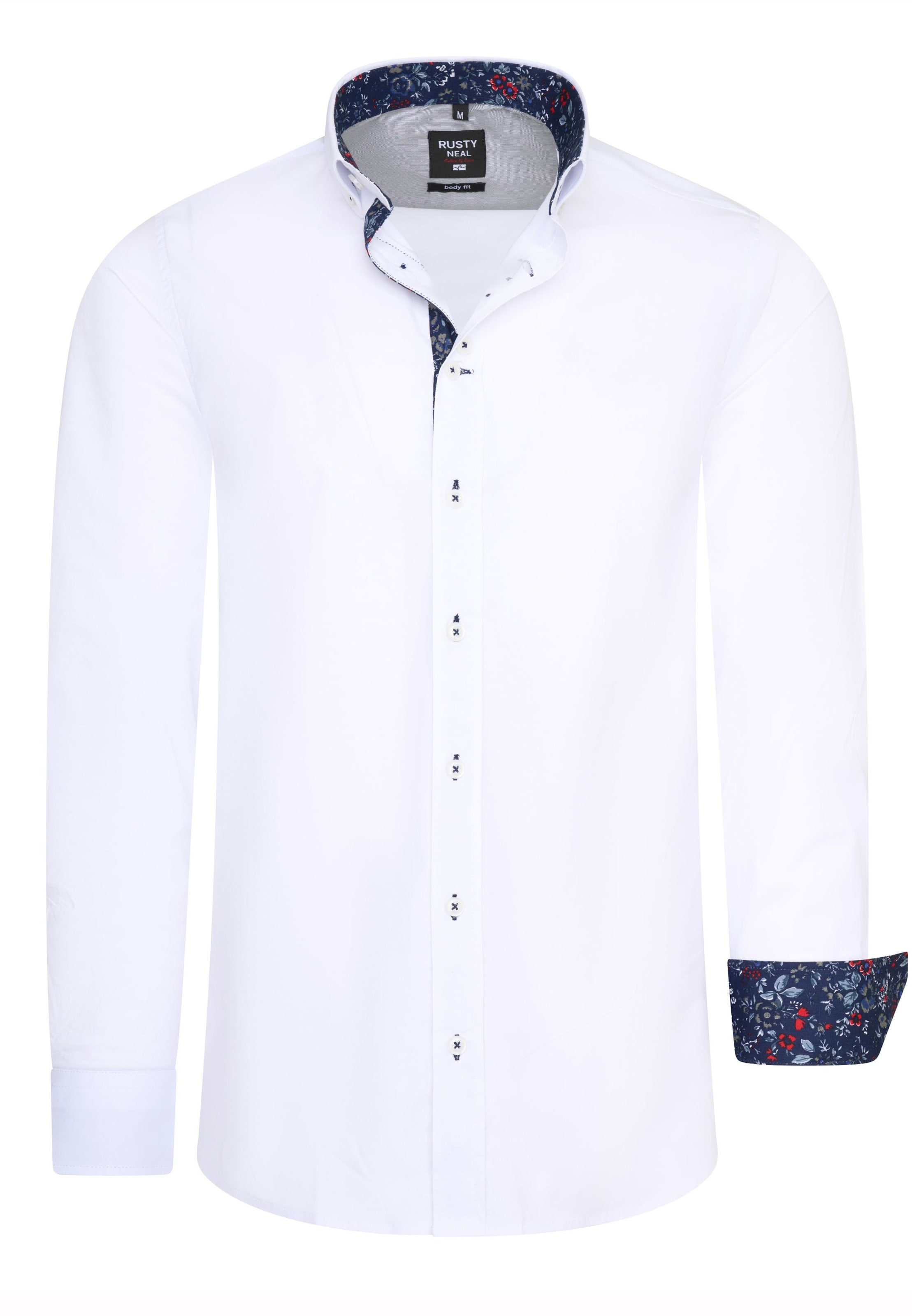 Chemise Rusty Neal en blanc : devant
