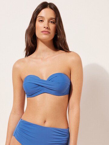 CALZEDONIA Bandeau Bikini Top 'INDONESIA' in Blue