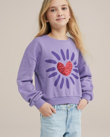 WE Fashion Mikina – fialová: přední strana