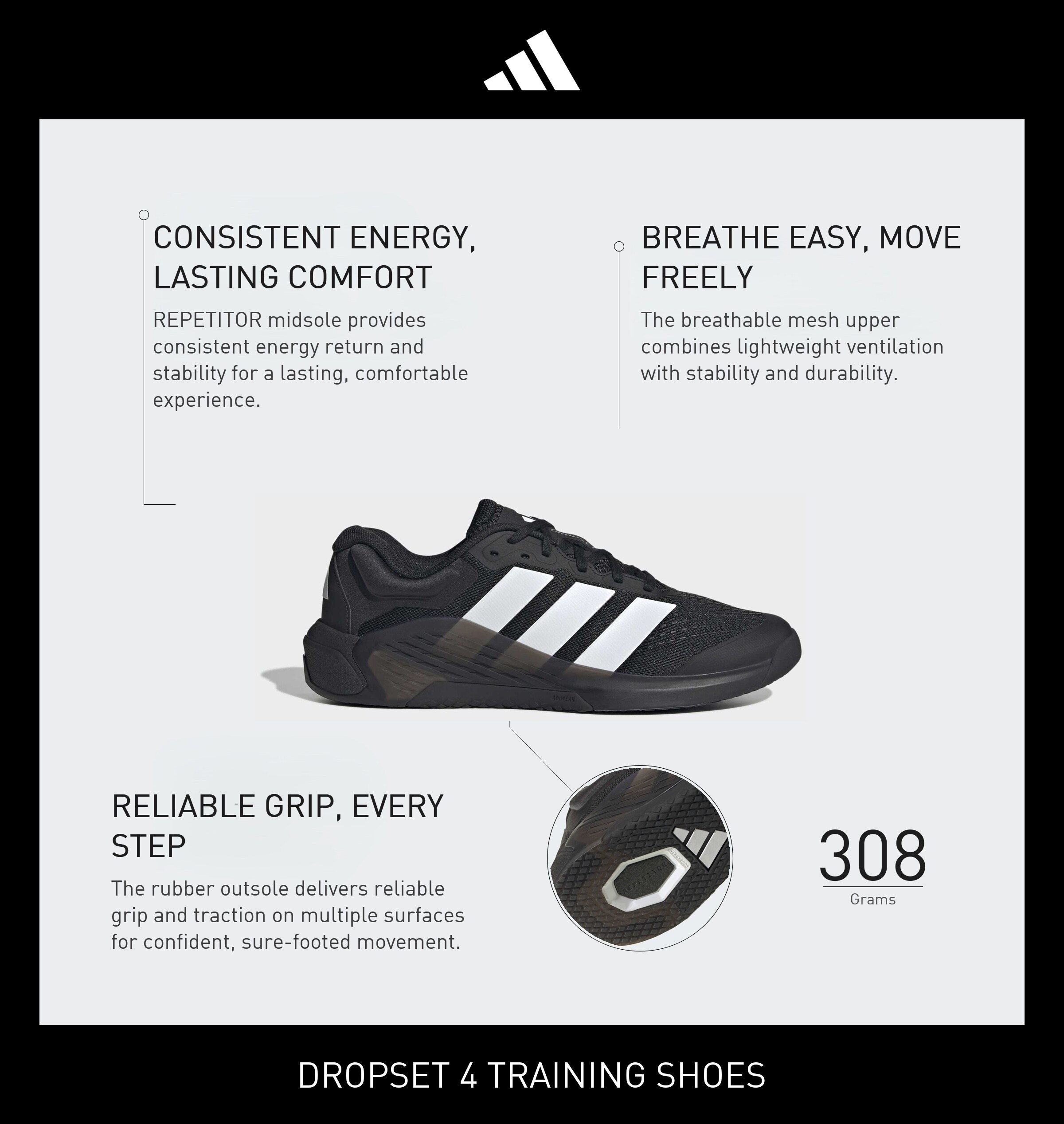 ADIDAS PERFORMANCE Αθλητικό παπούτσι 'DROPSET 4 POWER' σε μαύρο