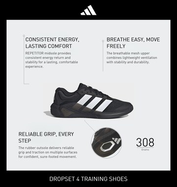 ADIDAS PERFORMANCE - Sapatilha de desporto 'DROPSET 4 POWER' em preto