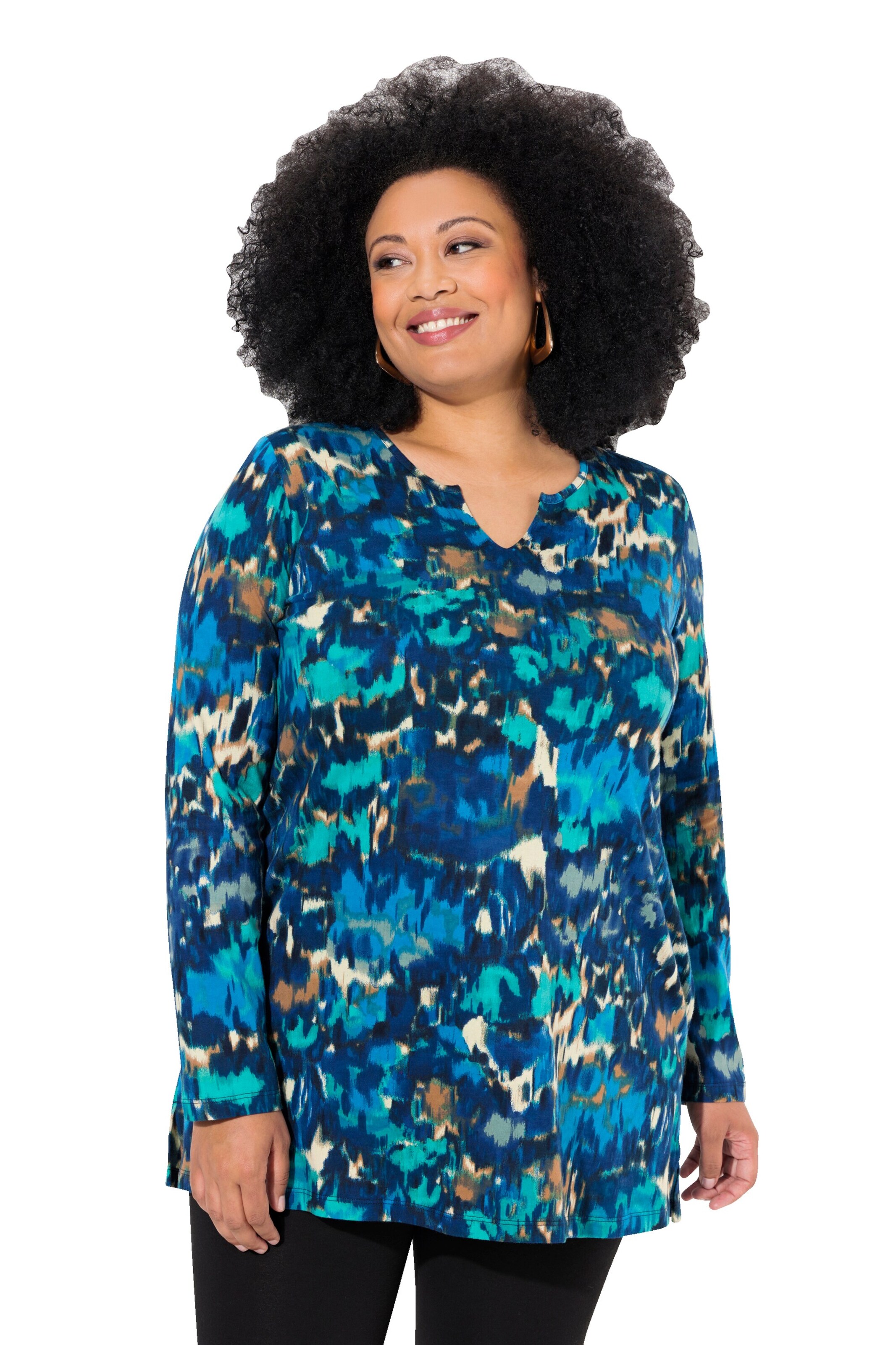 Ulla Popken Tunika in Blau: Vorderseite