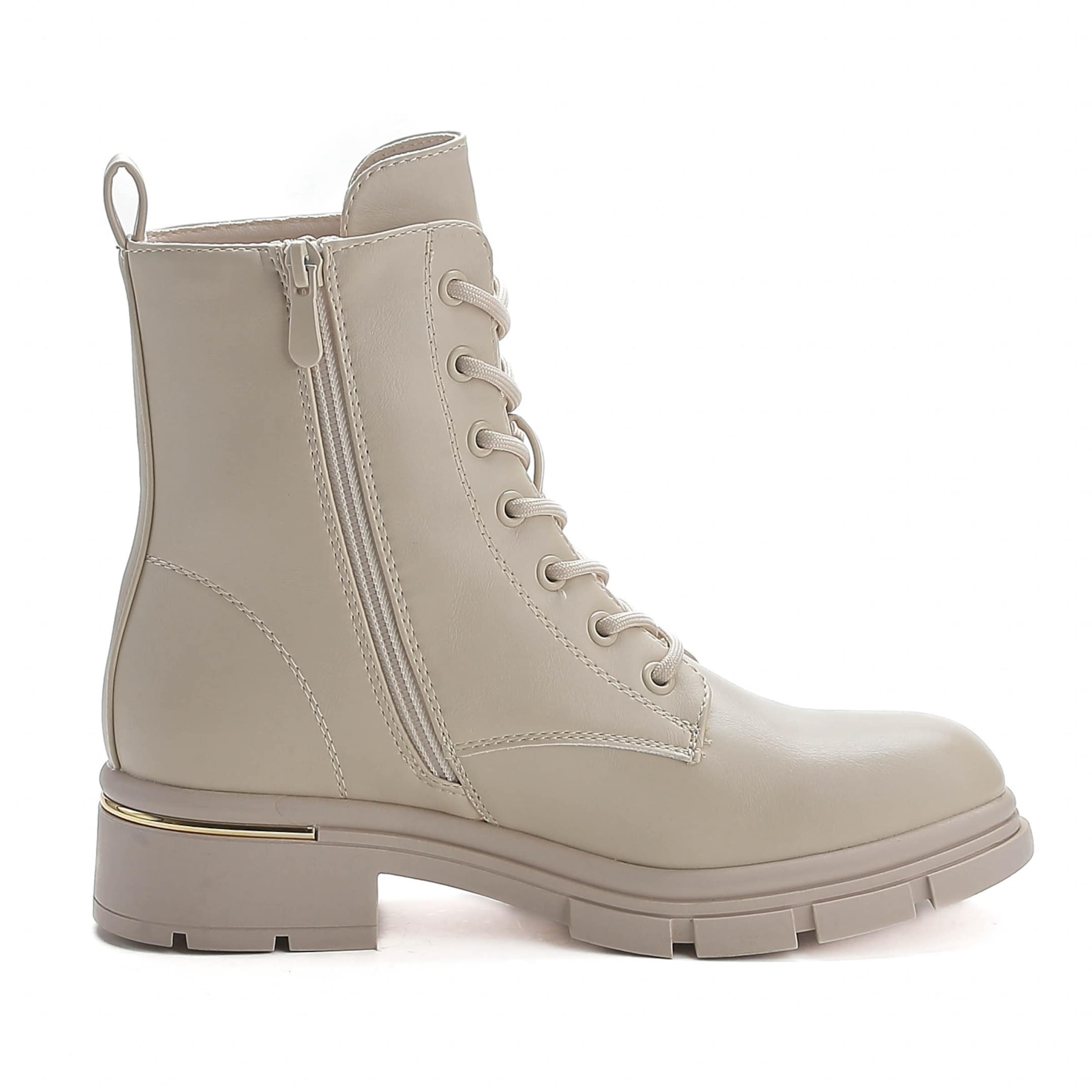 Stivaletto stringato di Elara in beige