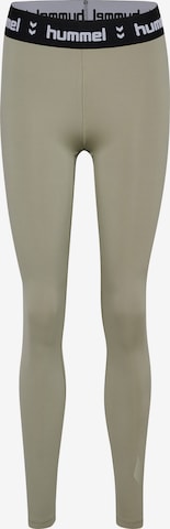 Skinny Pantalon de sport 'PULSE' Hummel en vert : devant