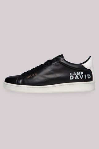 CAMP DAVID Sneaker aus Leder mit Logo Prints in Schwarz