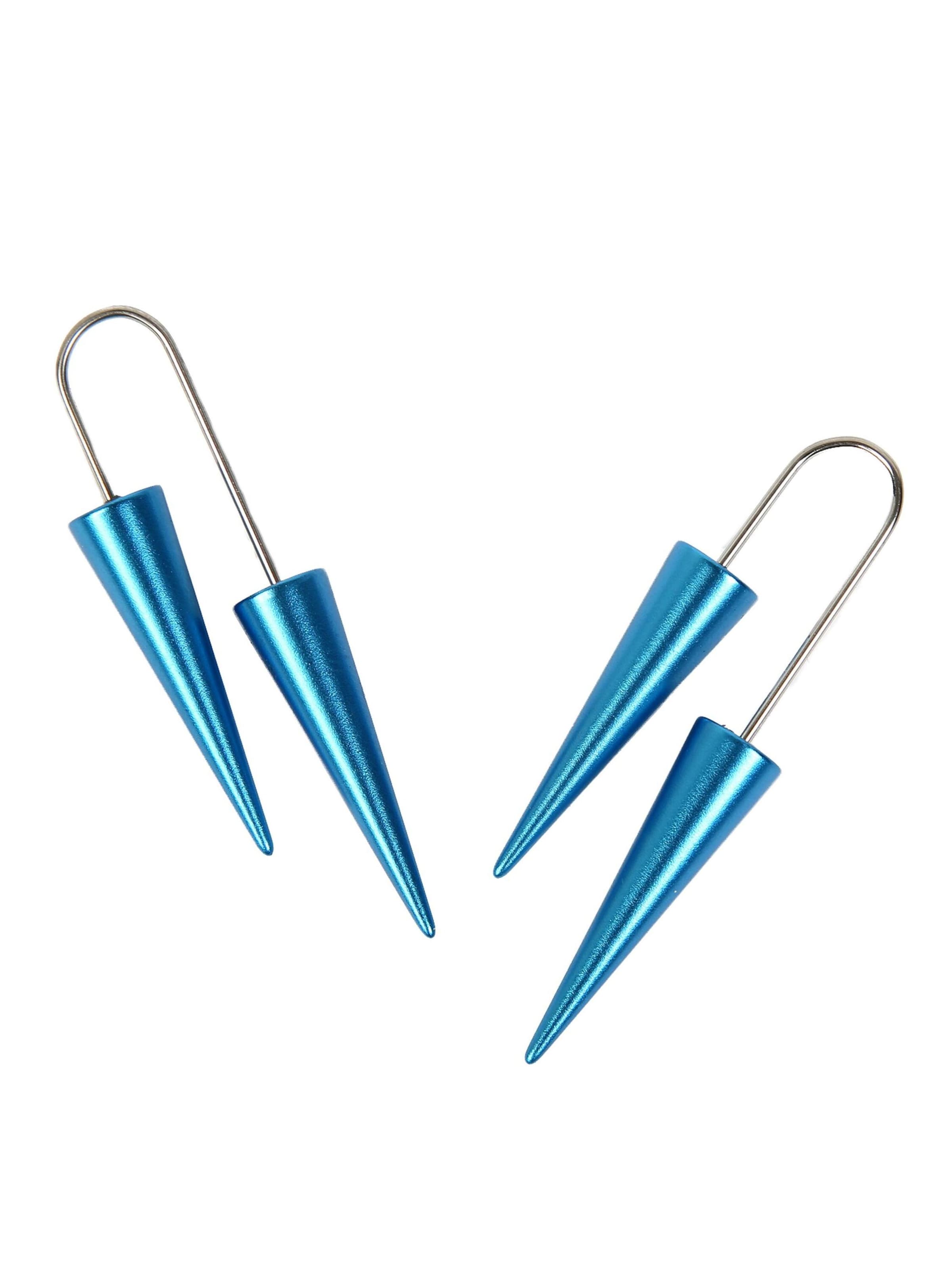 DeMarie Earrings in Blue: front