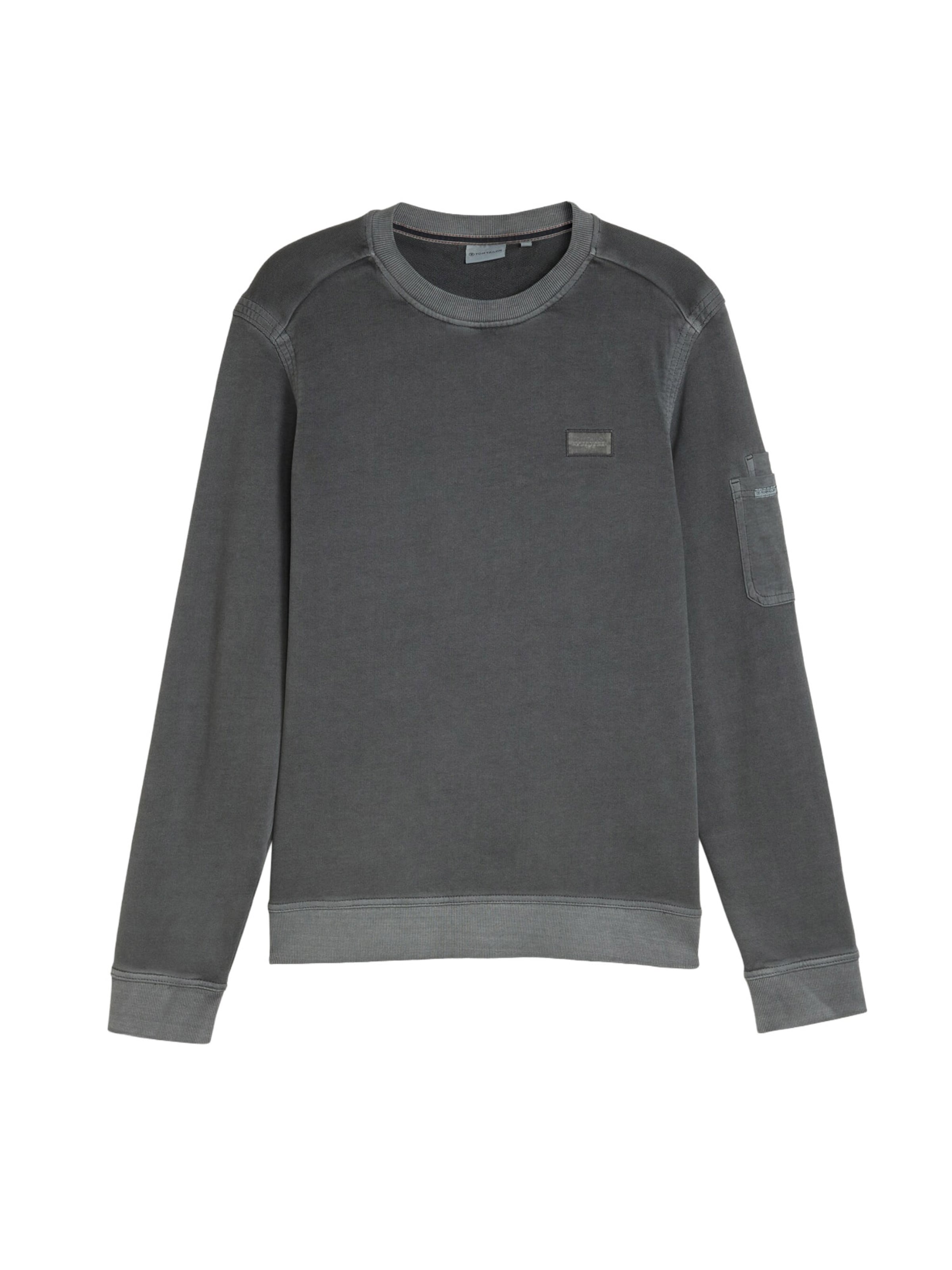 Sweat-shirt TOM TAILOR en gris : devant